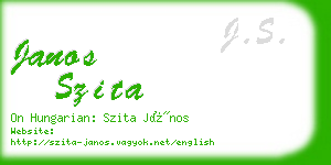 janos szita business card